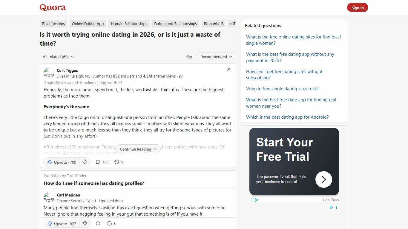 Is it worth trying online dating in 2026, or is it just a waste of time? - Quora